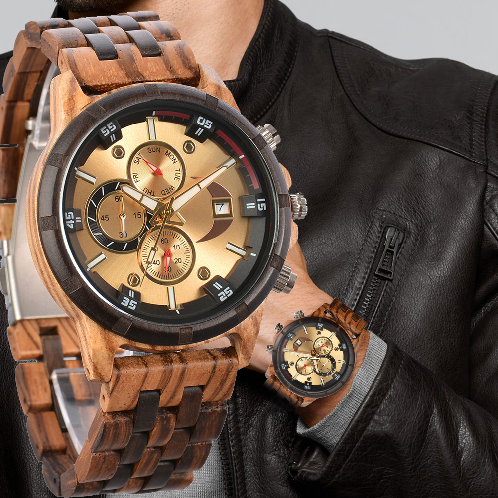 Luxury Watch Cheap - Relojes para Hombre, Correa de Madera,