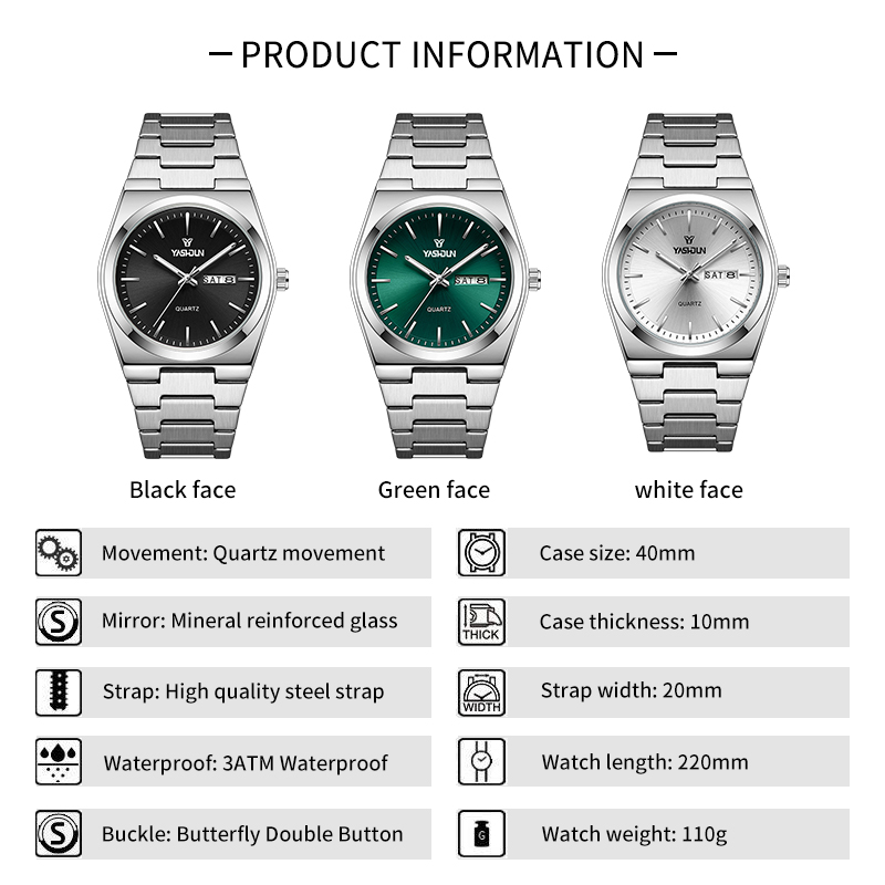 Relojes de Cuarzo de Acero Ino - Zen Luxury Watch reseña y precio
