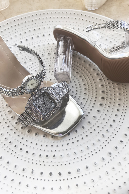 Sandalias de tacón alto con re - Luxury Watch In Usa reseña y precio