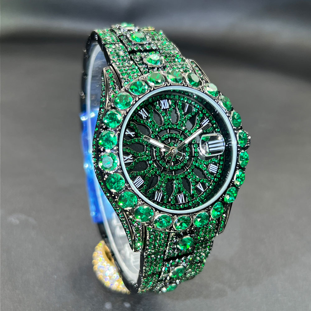 Reloj de diamante verde para h - Luxury Watch And Jewelry Brand reseña y precio