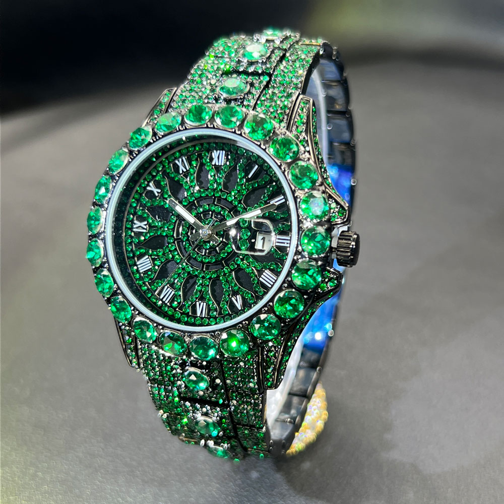 Reloj de diamante verde para h - Luxury Watch And Jewelry Brand reseña y precio
