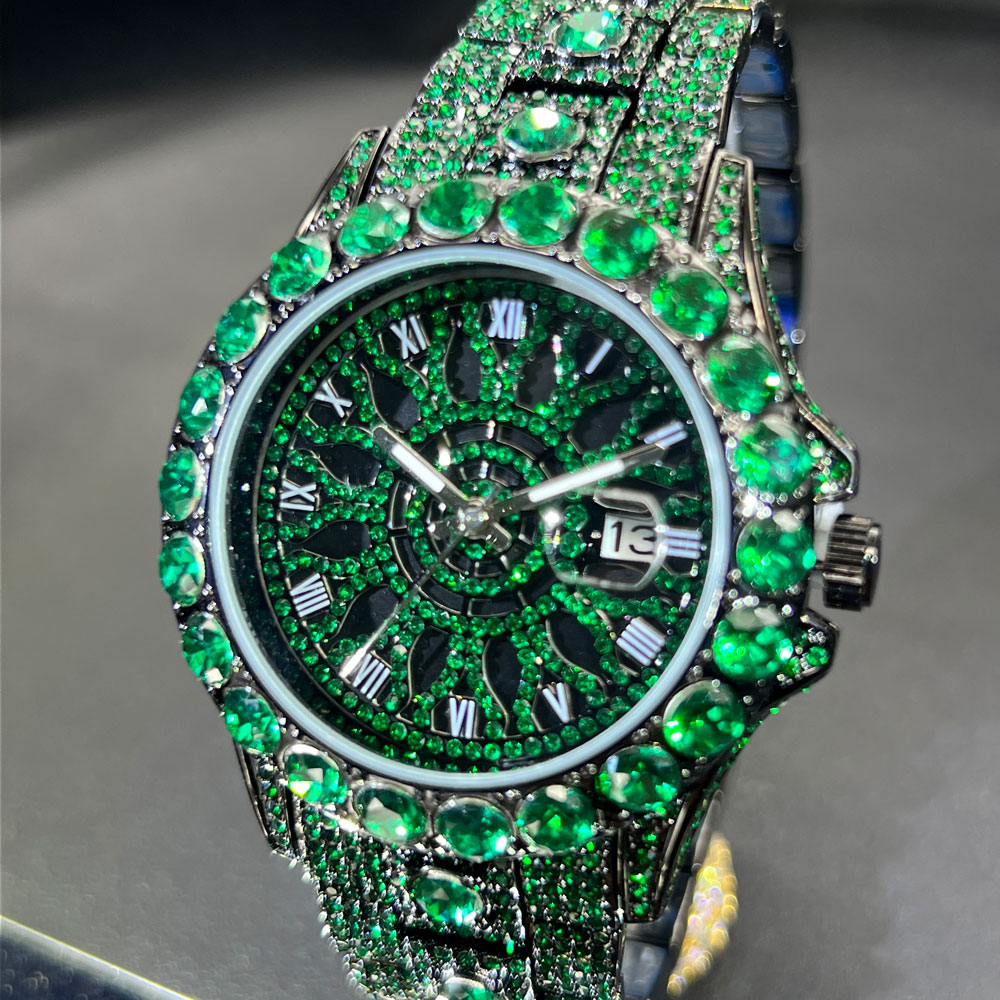 Reloj de diamante verde para h - Luxury Watch And Jewelry Brand reseña y precio