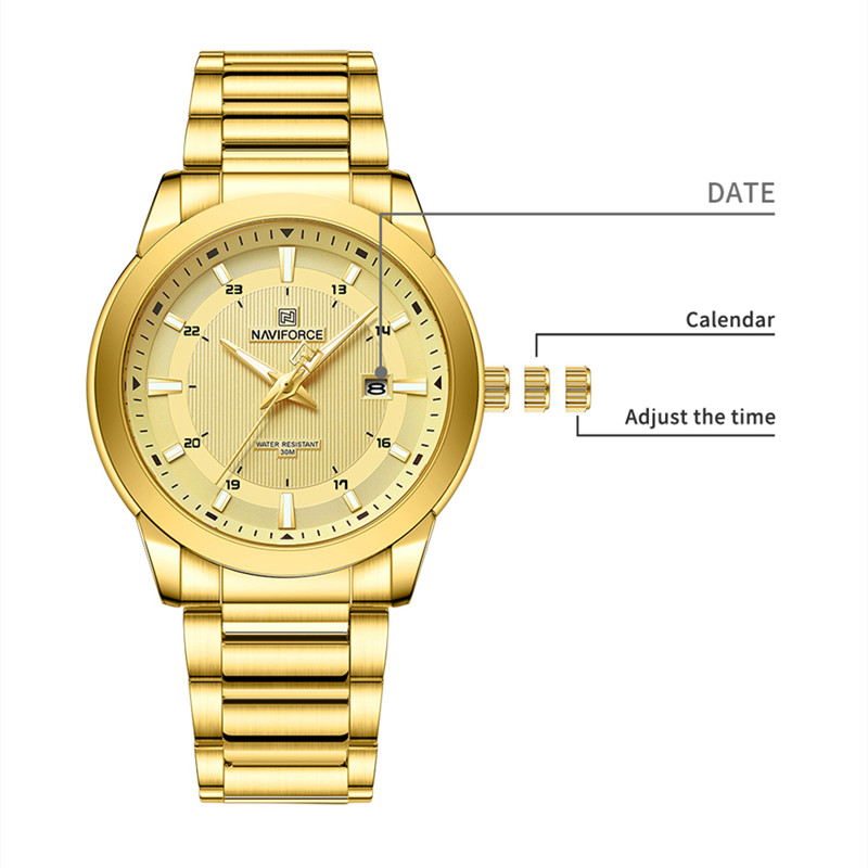 NAVIFORCE-relojes para hombre  - Luxury Watch Green Dial reseña y precio