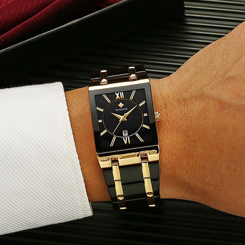 Marca WWOOR, pulsera de oro de - Luxury Watch Cheap reseña y precio
