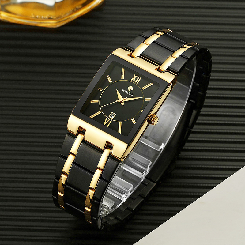 Marca WWOOR, pulsera de oro de - Luxury Watch Cheap reseña y precio